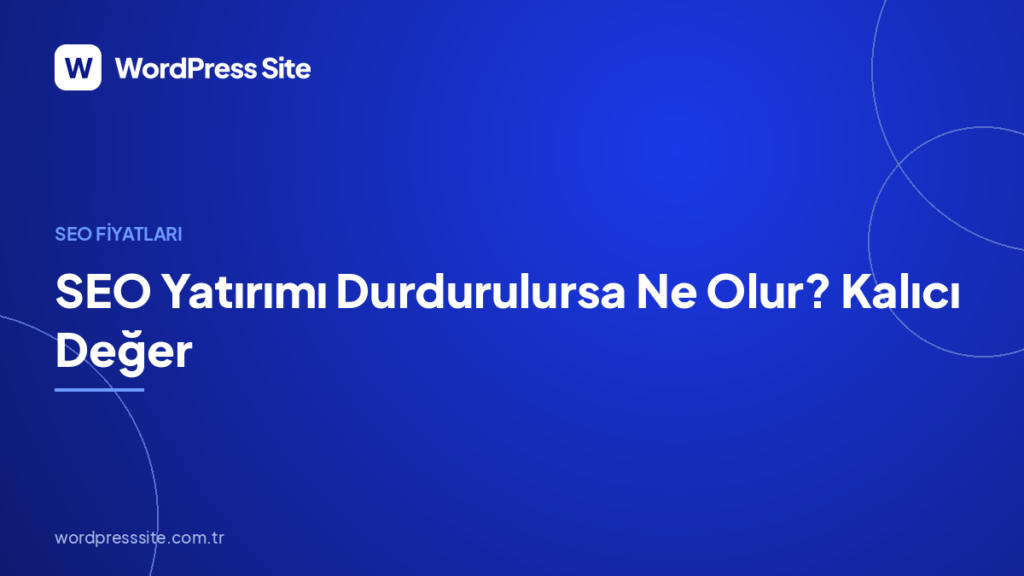 SEO Yatırımı Durdurulursa Ne Olur? Kalıcı Değer